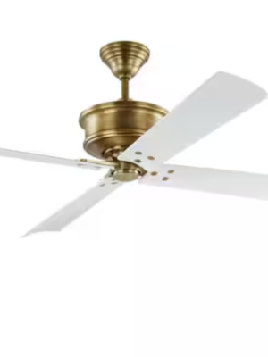 Generation Lighting Subway 56 in. Indoor/Outdoor Hand Rubbed Brass Ceiling Fan with Handheld Remote Control and Reversible Motor 4SBWR56HAB IN STORE PICK UP ONLY
